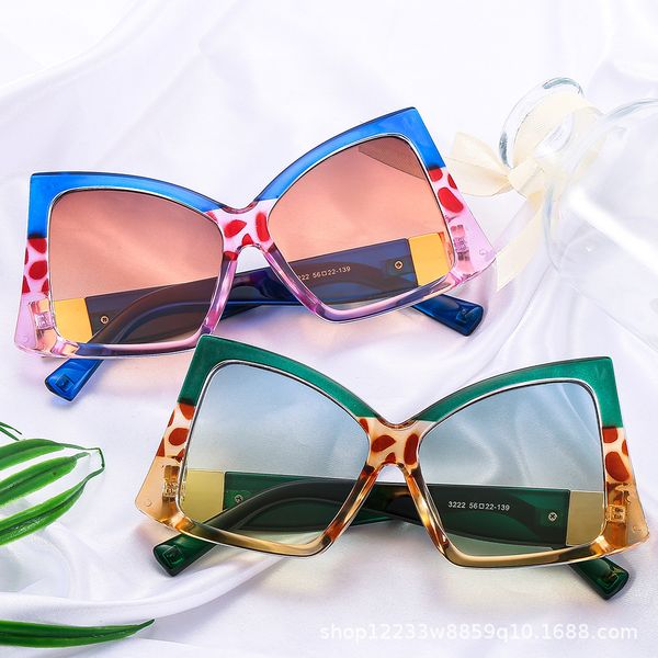 

New European and American exaggerated personality sunglasses special-shaped trend street shooting sunglasses large frame too glasses