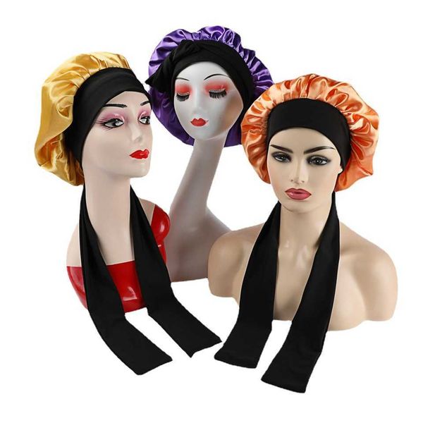 

fashion face mask neck gaiter milk silk bath cap scarf hat beauty nightcap satin bonnet