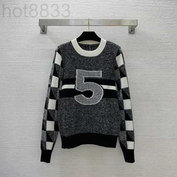 

women's sweaters designer brand same style 2023 new spring o neck long sleeve print high end jacquard pullovers sweater fori, White;black