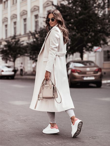 

women's jackets coat for women spring fall 2023 simple long sleeve vneck strap slim woolen elegant coats and female winter 230310, Black;brown