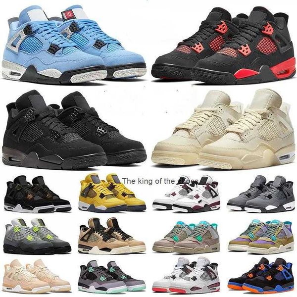 

2023 og jumpman 4 retro basketball shoes bred 4s unc black cat university blue the cactus white grey mens pure royalty men sport sneakers eu