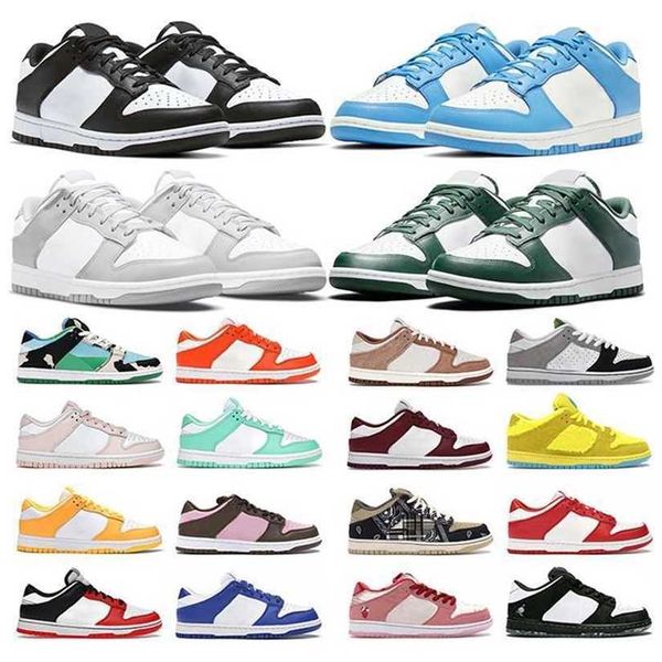 

desginer lows unc casual shoes black white panda men women flat sneakers university blue coast pn dust outdoor mens trainers tbgc