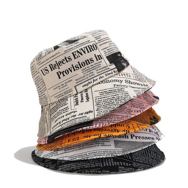

wide brim hats new autumn women casual cotton bucket hat newspaper fisherman caps fishing hunting sun hat panama caps gorros p230311, Blue;gray