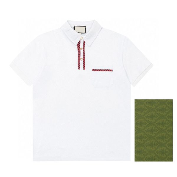 

plus tees men polos round neck embroidered and printed polar style summer wear with street pure cotton q132f, Black;brown