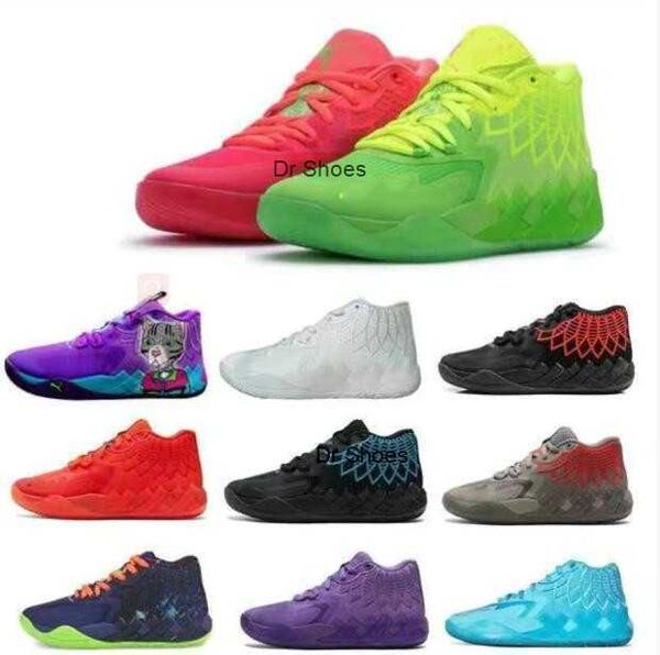 

buy lamelo ball mb1 men women basketball shoes kids for sale 2022 rick morty grade school sport shoe trainner sneakers us4.5-us12