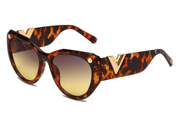 

brand designer 1961 sunglasses big frame leopard pattern net red beach, White;black