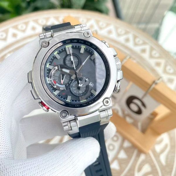

sports digital 1000 watch original shock watch gmt oak series full function world time compass stainless steel dial, Slivery;golden