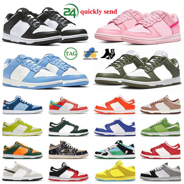 

designer 2023 running shoes for men women reverse panda unc triple pink sb dunks low dunked lows white black grey fog sail chicago syracuse