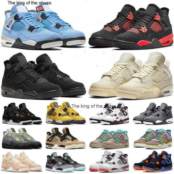 

j4s og2023 og jumpman 4 retro basketball shoes bred 4s unc black cat university blue the cactus white grey mens pure royalty men sport sneak