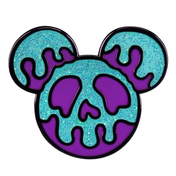 

flash mouse head brooch cute cartoon badge christmas decoration accessories cute anime movies games hard enamel pins collect metal cartoon b, Blue