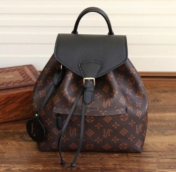 

genuine leather 7a luxury designer backpacks montsouris women backpacks cowhide leather letter flower backpack embossed mens purses pattern