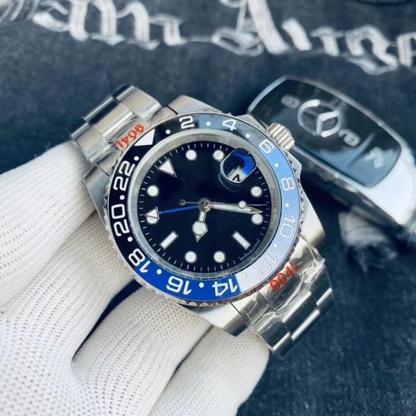 

ceramic panel men's watch 41mm automatic 2813 sports watch luminous sapphire waterproof sports self-fashion watch montreal luxury watch, Slivery;brown