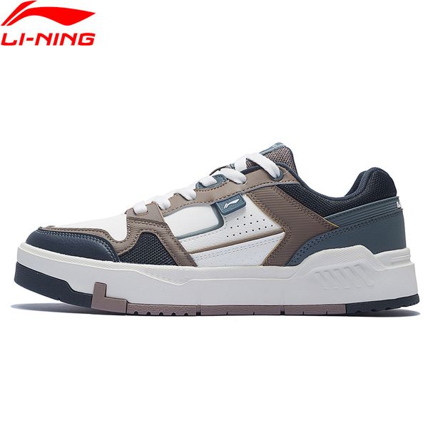 

li-ning men ace v2 classic lifestyle shoes dual cushion lining wearable street sneakers comfortable fitness sport shoes agcs155, Black
