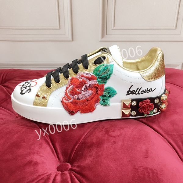 

ladies sneakers mens leather casual shoes platforms print pattern couple fashion personality wild sports shoe, Black