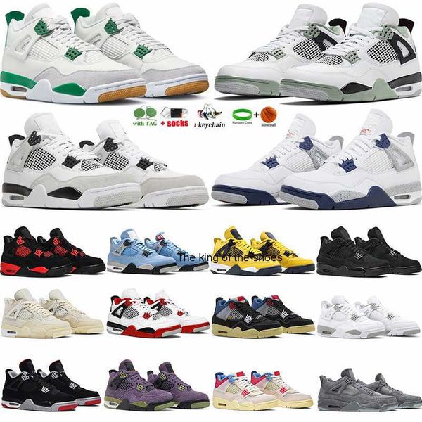 

2023 og 4 basketball shoes 4s pine green military black cat white oreo fire red thunder university blue midnight navy seafoam jumpman iv men