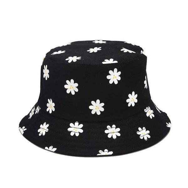 

wide brim hats 2020 summer panama flower print bucket hat reversible blk white fishing cap beh uv protection sun hat women fisherman hat p23, Blue;gray