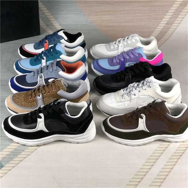 

vintage suede casual shoes men women calfskin designer sneakers fashion increasing platform shoe leather trainers hpzi, Black