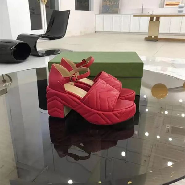 

fashion designer mary jane sandals women's summer thick heel sandals leather luxury single button waterproof platform thick sole shoes, Black