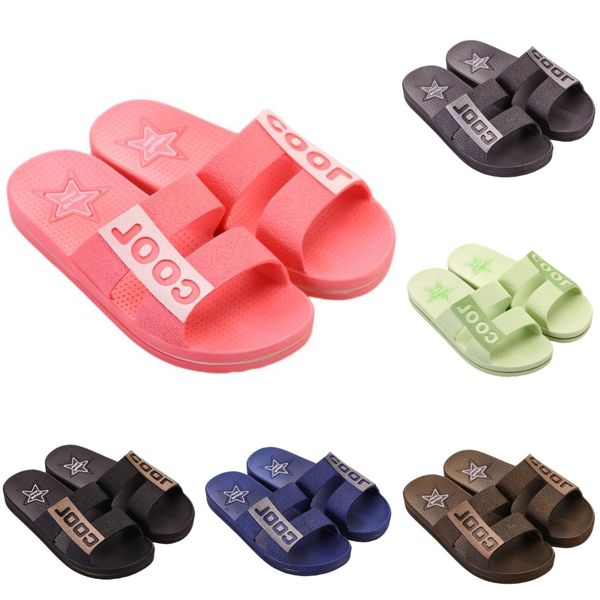 

slippers beach red purple women men shoes dark blue bathroom yellow brown indoor outdoor antiskid sandal size 36-45, Black