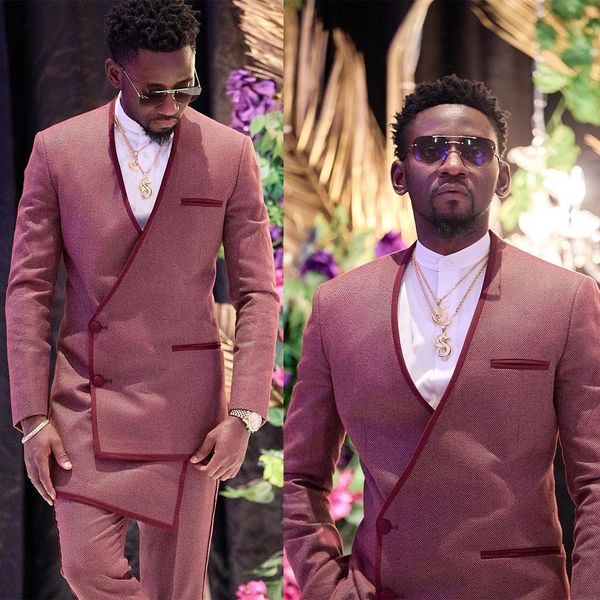 

handsome tailored men wedding tuxedos designer groom party prom coat long jacket formal wear outfit 2 pieces, Black;gray