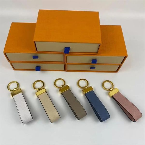 

brand designer luxury keychain mens leather car key ring keychains buckle womens fashion bags hanging buckle with box2648, Silver