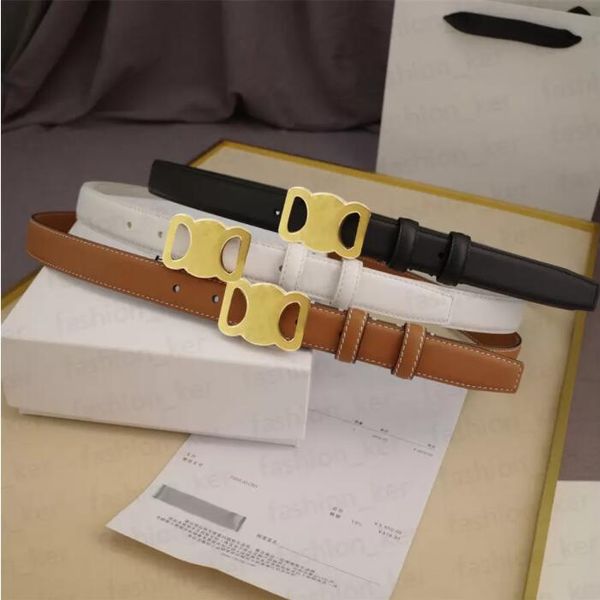 

designer belt fashion smooth buckle belt retro design thin waist belts for men womens width 2.5cm genuine cowhide 3 color optional high qual, Black;brown