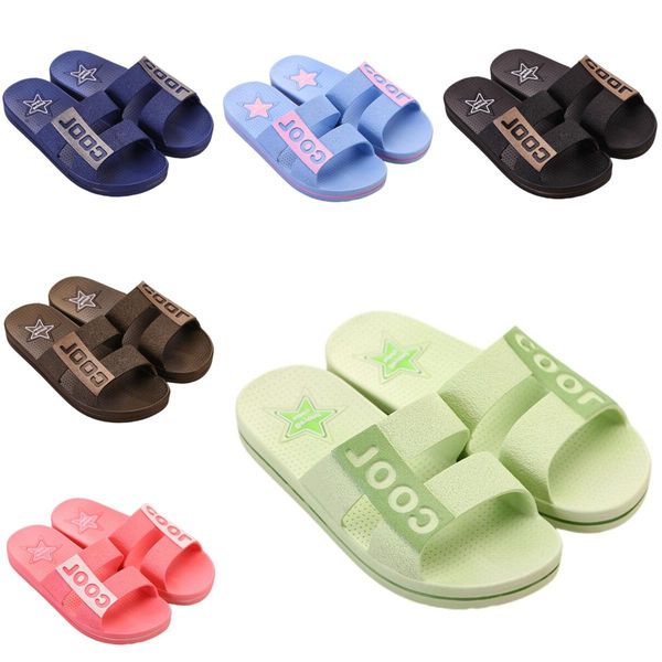 

slippers indoor outdoor deep blue brown breathe red women men shoes beach coast bathroom antiskid sandal size 36-45, Black