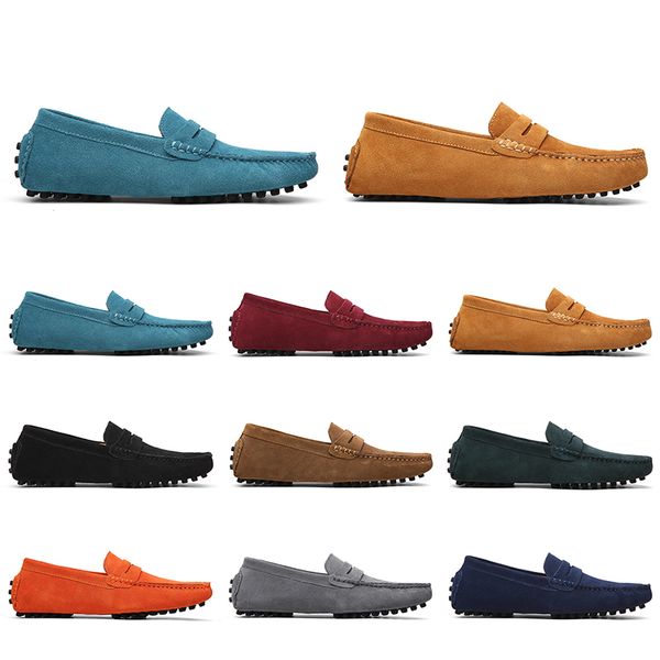 

casual shoes leather summermens women soft sole black red orange blue brown comfortable outdoor sneaker 007