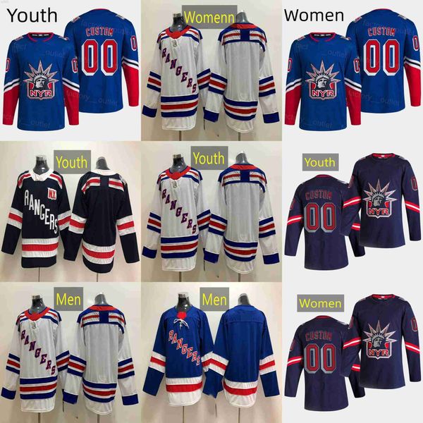 

york rangers hockey jerseys new 26 jimmy vesey 8 jacob trouba 55 ryan lindgren 14 tyler motte 31 igor shesterkin, Blue;black