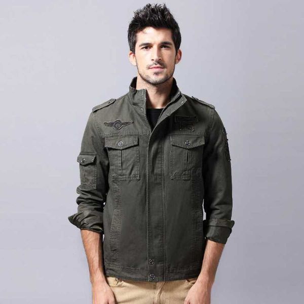 

jackets pure cotton washed men's military uniform overalls large autumn and winter coat jacket, Black;brown