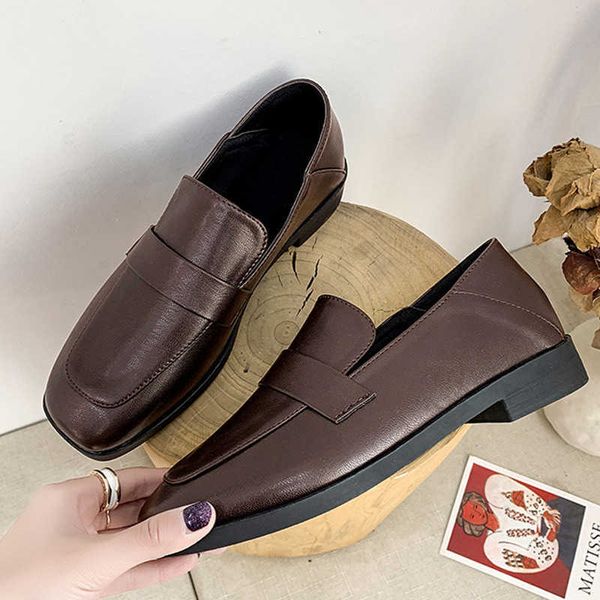 

dress shoes women loafers flat slip on ladies shoes pu leather black british style female footwear shallow new fashion autumn spring new j23