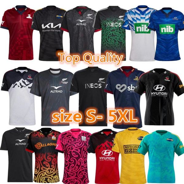 

2022 2023 new hurricane highlander blues crusader rugby jerseys zealand 22 23 men super moana jersey home game away australia 666, Black;yellow