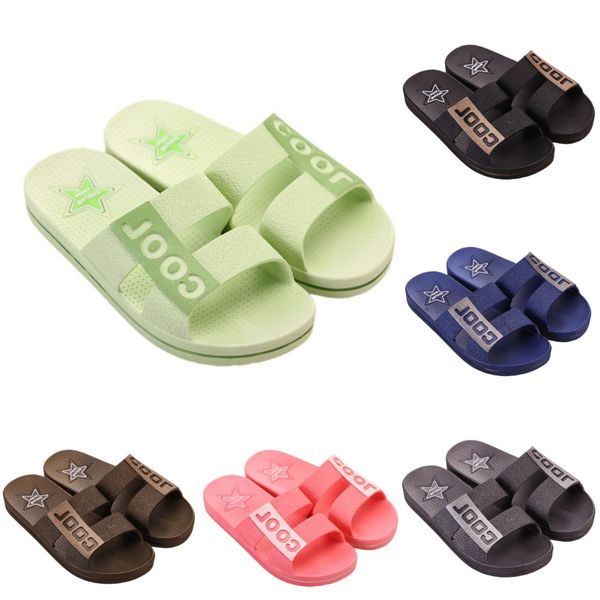 

slippers beach women men shoes dark blue bathroom red pink indoor outdoor orange antiskid sandal size 36-45, Black