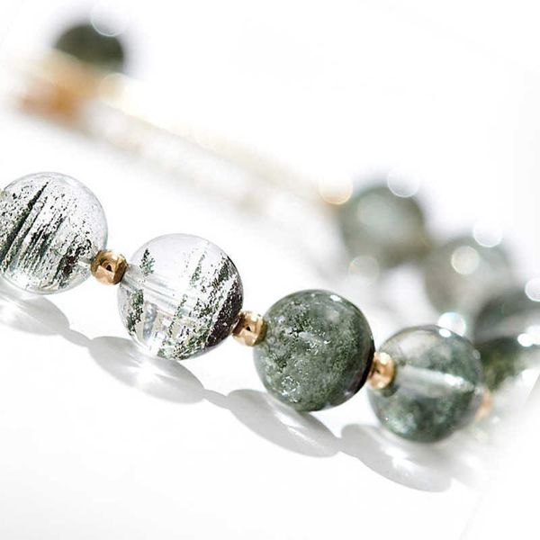 

bracelets natural green ghost crystal bracelet for women, Black