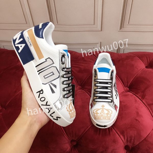 

2023 men sneakers shoes graffiti calfskin leather man sports super-flex rubber sole boy cool trainers, Black