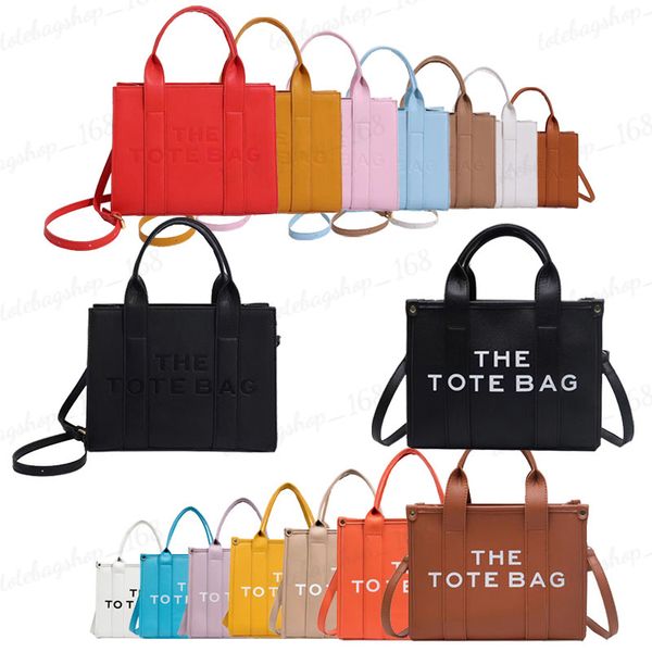 

the designer tote bag marc women handbags leather debossed signature branding crossbody shopping bag womens mens handheld shoulder canvas la