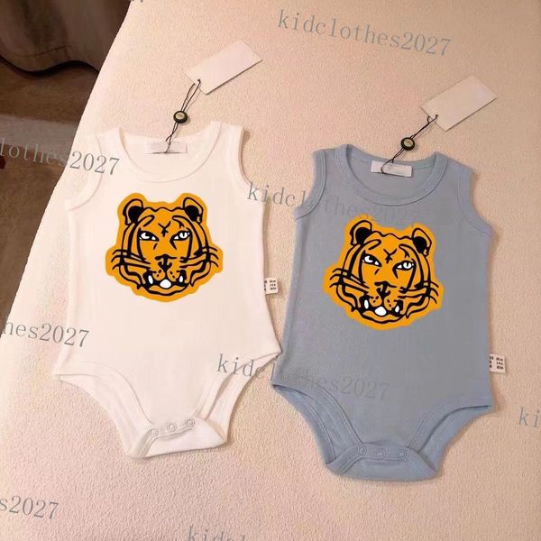 

luxury designer rompers baby summer newborn comfortable onesiesleeveless baby bag fart onesie pure cotton triangle ha clothing jumpsuits, Blue