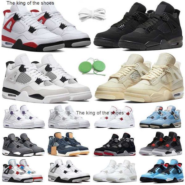 

j4s og2023 og 4 4s men women basketball shoes sneaker sail military black cat white oreo red cement thunder unc blue lightning infrared seaf