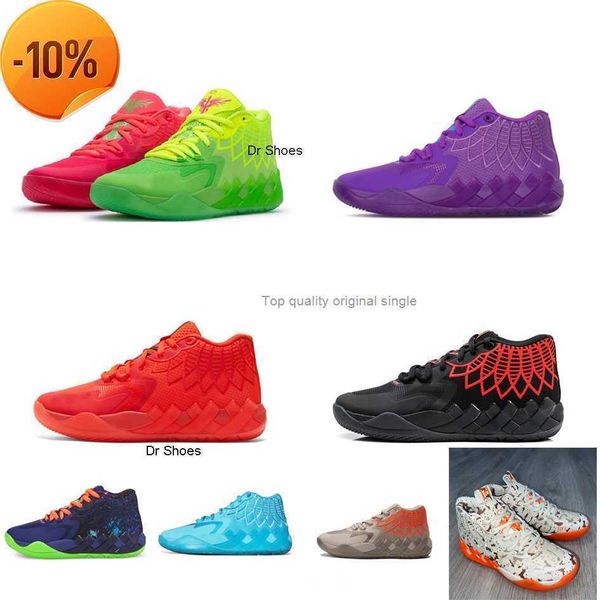 

2023 womens lamelo ball mb 01 basketball shoes rick morty red green galaxy purple black red blue queen buzz kids melo sneakers tennis with b