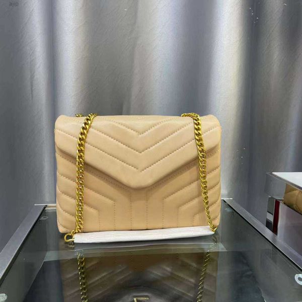 

luxury shoulder bag handbag brand loulou y-shaped designer seam leather ladies metal chain black clamshell messenger bags purse
