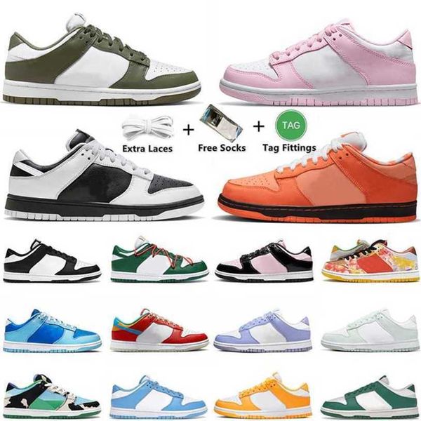

designer mens women low running sports shoes 2023 lows fruity pebbles paisley syracuse white concepts orange lobster phillies trainers sneak, Black