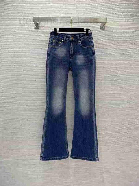 

women's jeans designer 2023 new spring summer fashion flare panelled brand same style pants luxury clothing ryyr, Blue