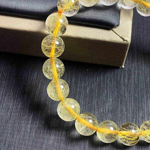 

bracelets natural brazilian titanium transparent blond thick hair cat eye venus crystal wealth charm bracelet jewelry, Black
