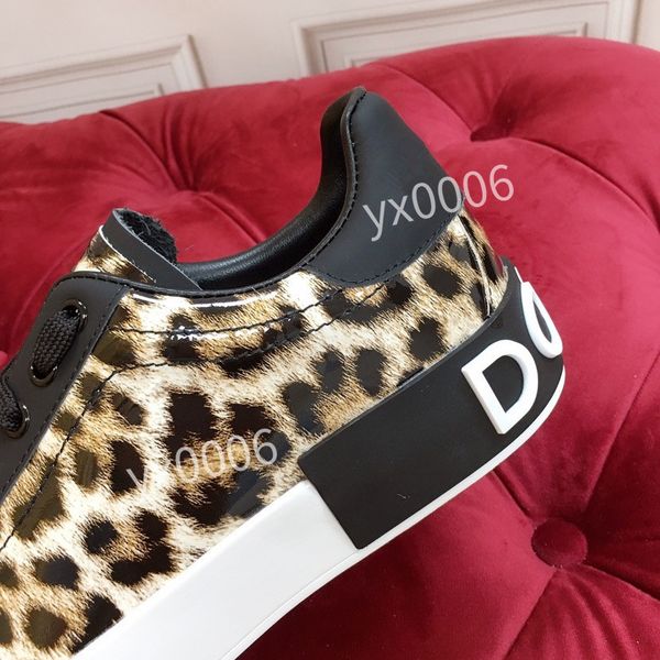 

2023 splicing trendy sneakers men women genuine leather flat print white black sport skateboarding casual trainers with box