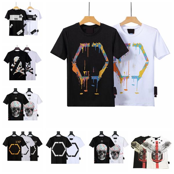 

new fashion chest embroidery wolf skull men t shirt short sleeve casual t-shirt hipster fractal pattern tees cool 88, White;black