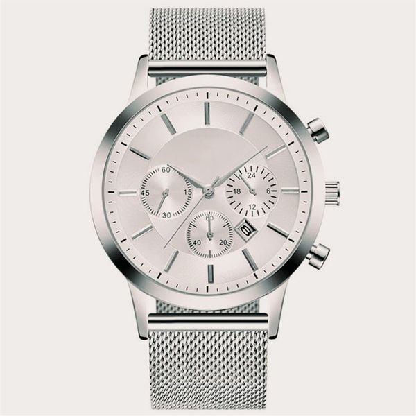 

2021 new luxury men watches super man watch gentalmen famous wristwatch car brand mesh strap male quartz boss three ey258c, Slivery;brown