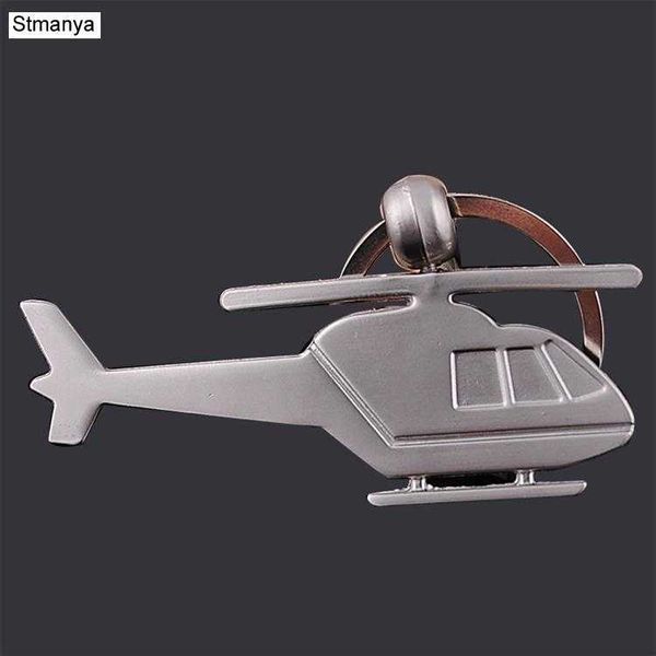 

key rings helicopter key chain stainless steel keychain car key chain aircraft modeling key ring birthday gift for man women #17145 r230311, Slivery;golden