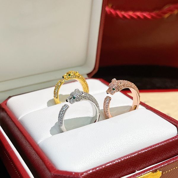 

panthere ring for woman designer for man diamond emerald gold plated 18k highest counter quality classic style fashion never fade exquisite, Silver