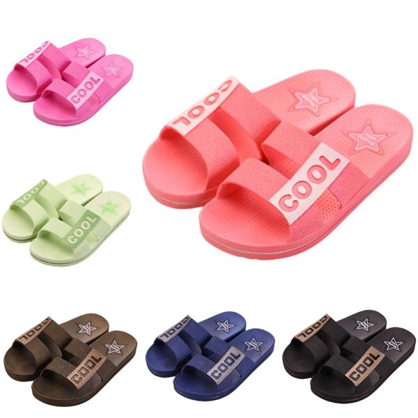 

slippers soft pink women men shoes beach coast brown indoor purple coffee antiskid sandal size 36-45, Black