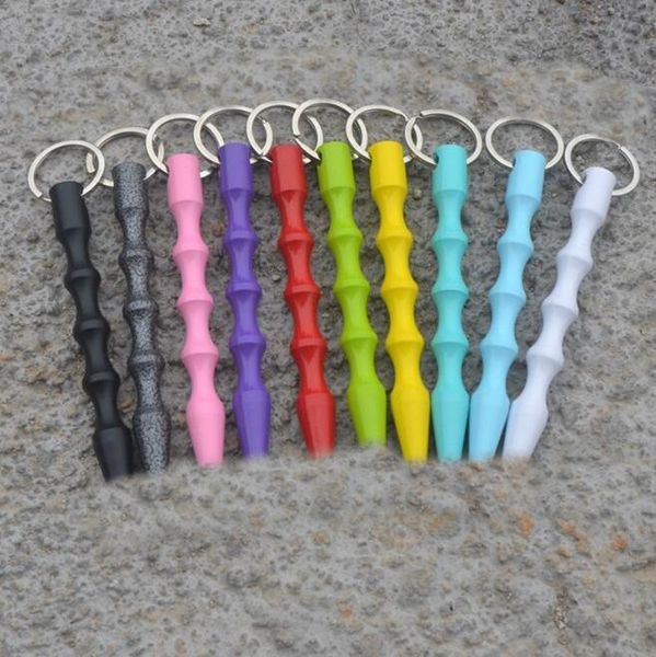 

19 colors wholesale mini self-defense stick keychain solid aluminum women self defense keychains broken window escape sticks, Silver